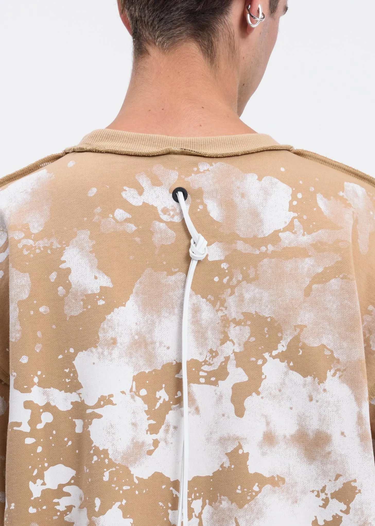 Beige Splatter Sweatshirt