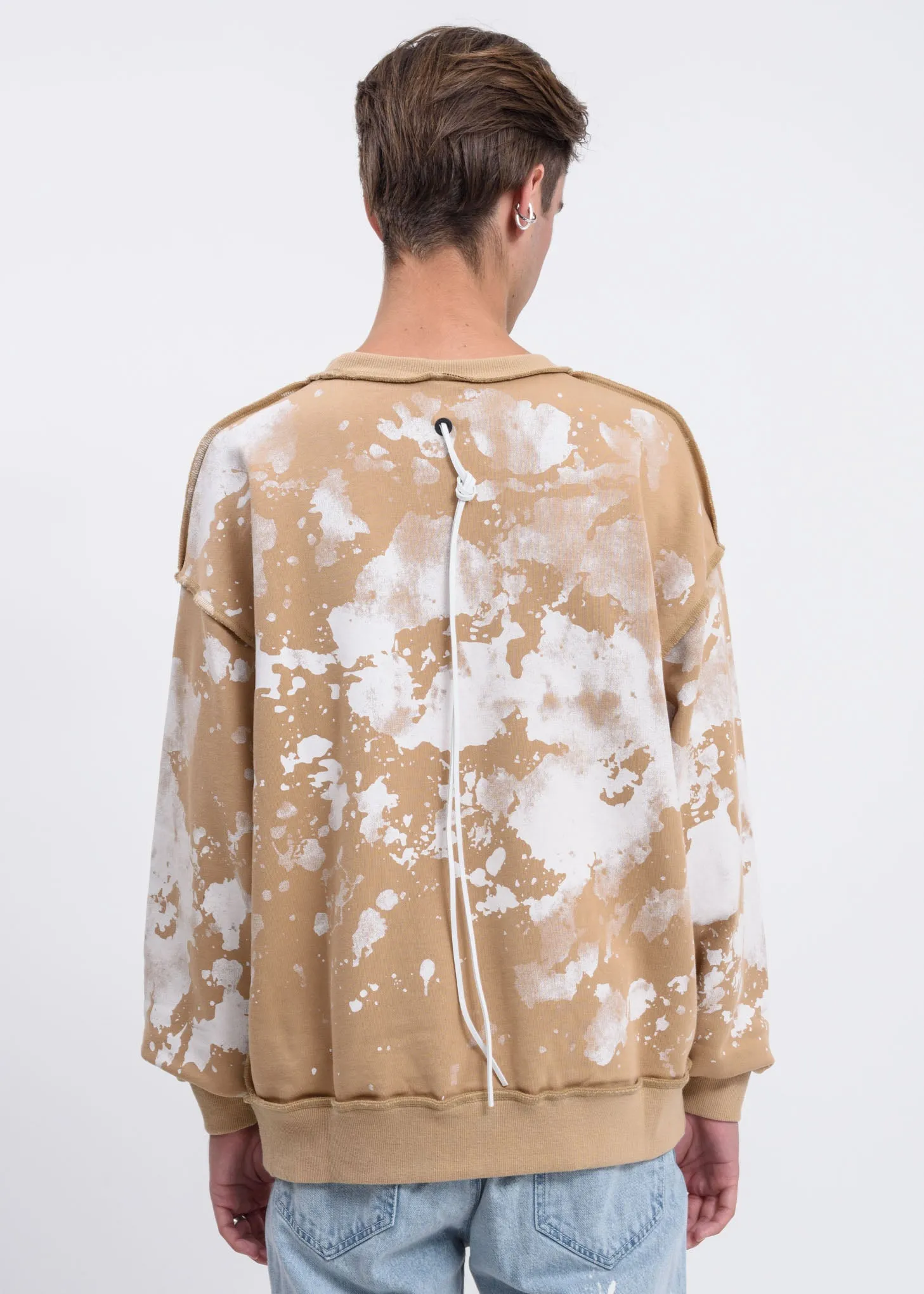 Beige Splatter Sweatshirt
