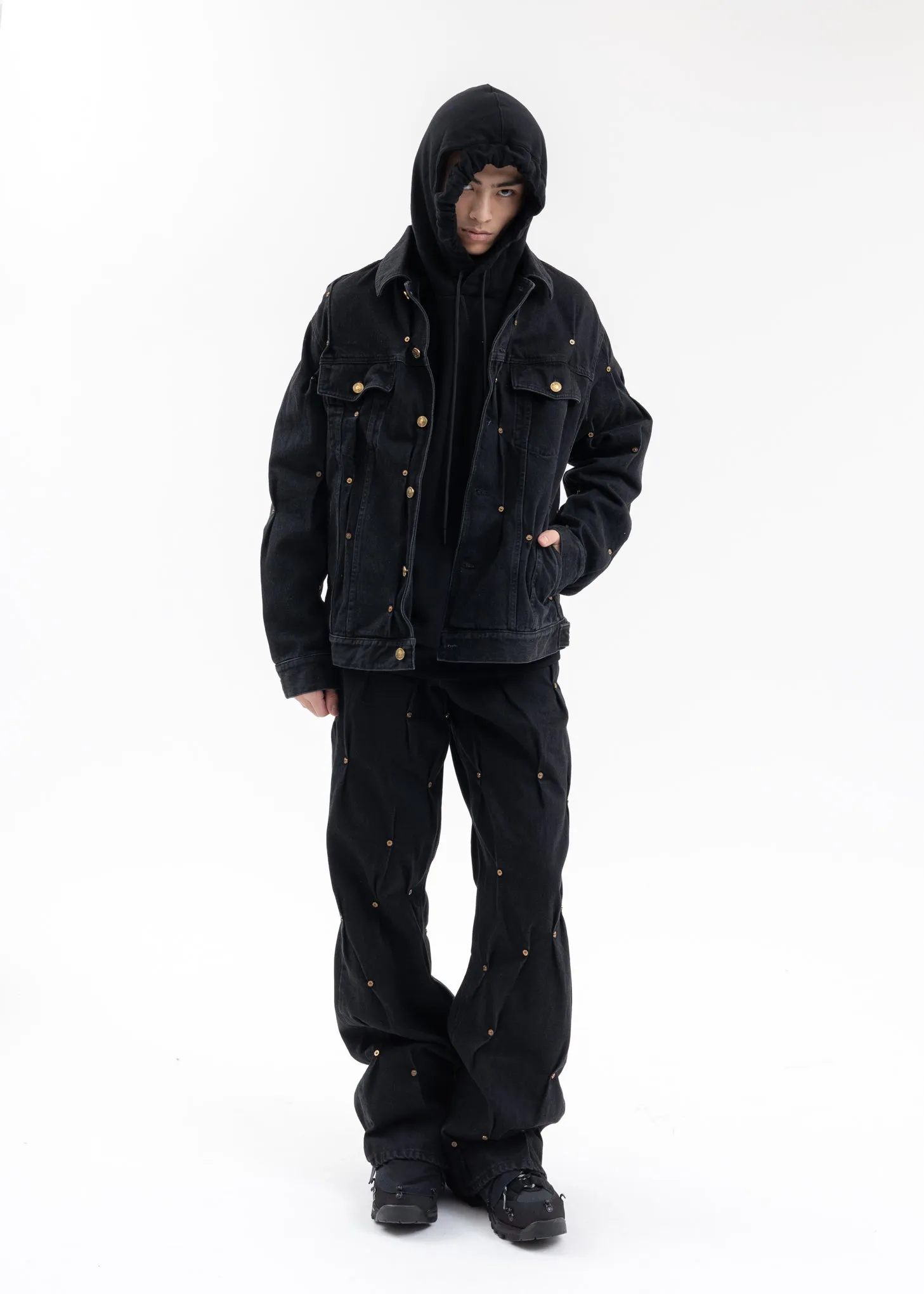 BLACK FLOWER MEN HOODIE