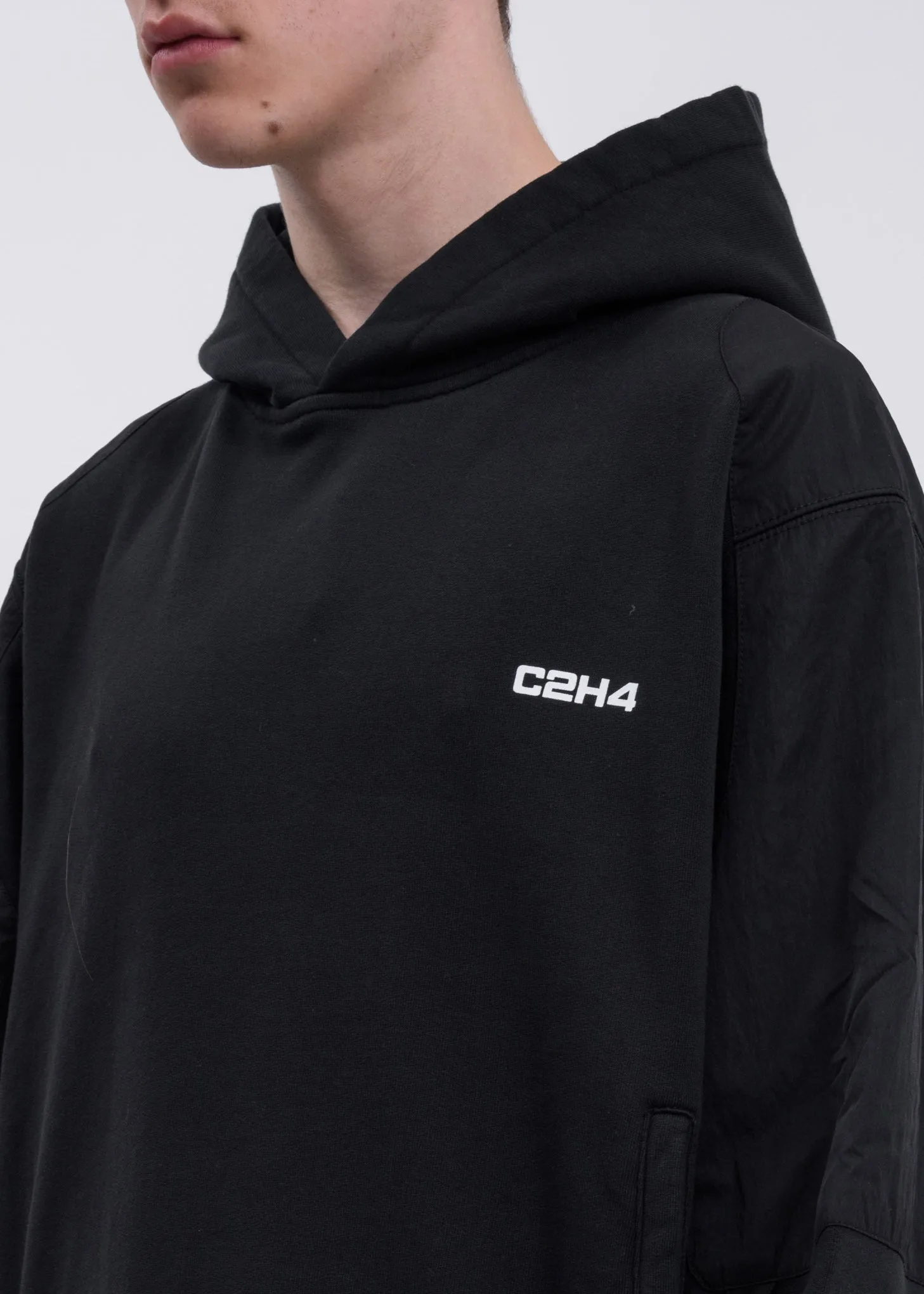 Black Memory Supervisor Panelled Hoodie