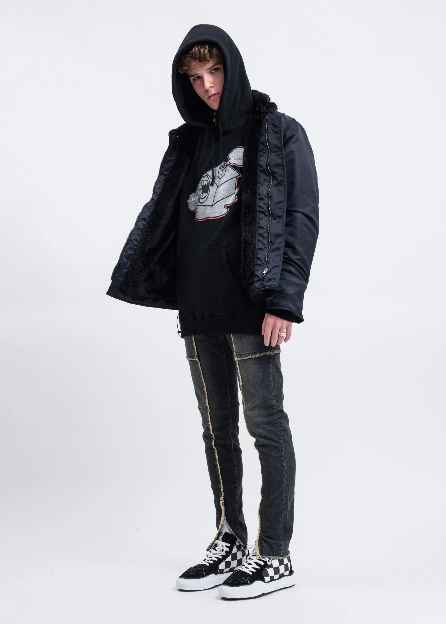Black Silver House Hoodie