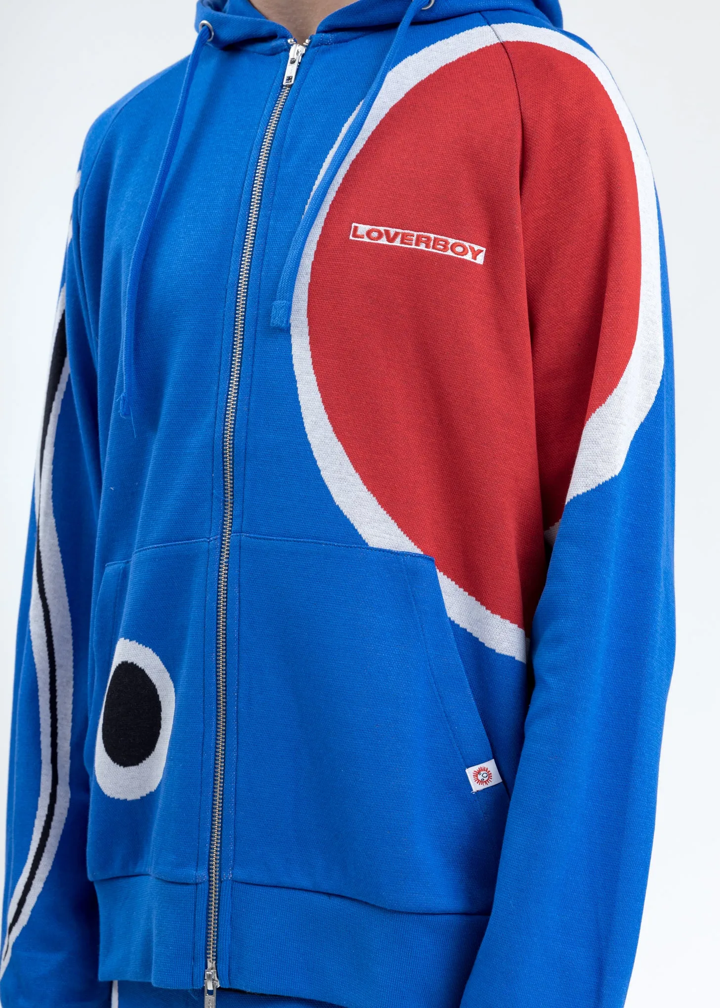 Blue Art Work Zip-up Hoodie