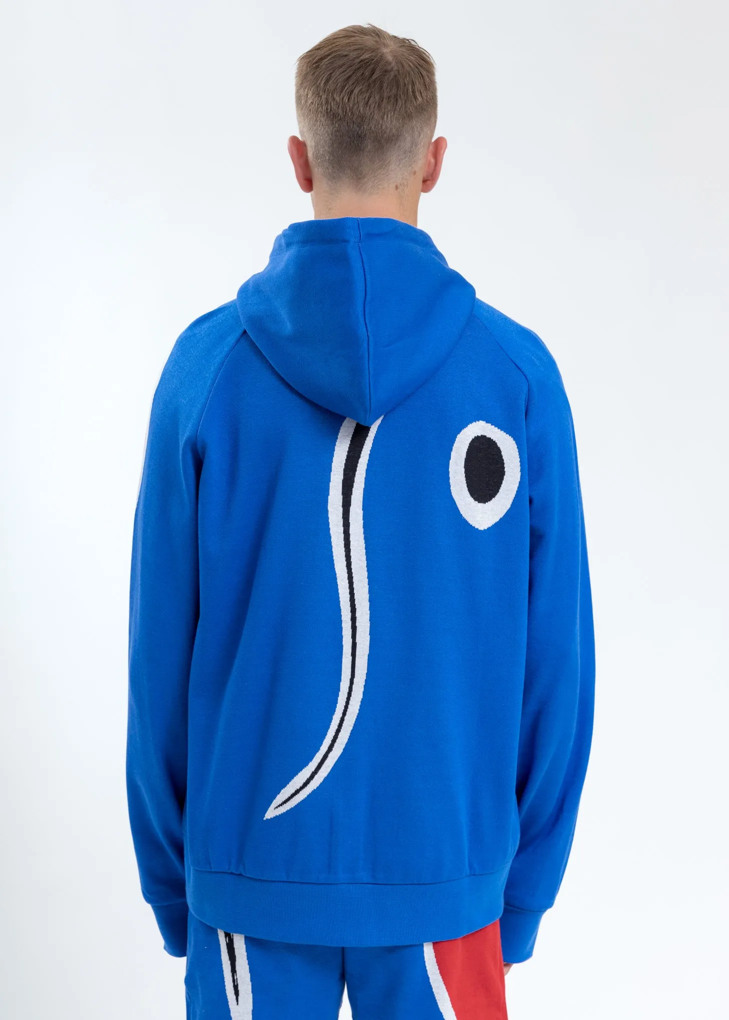 Blue Art Work Zip-up Hoodie