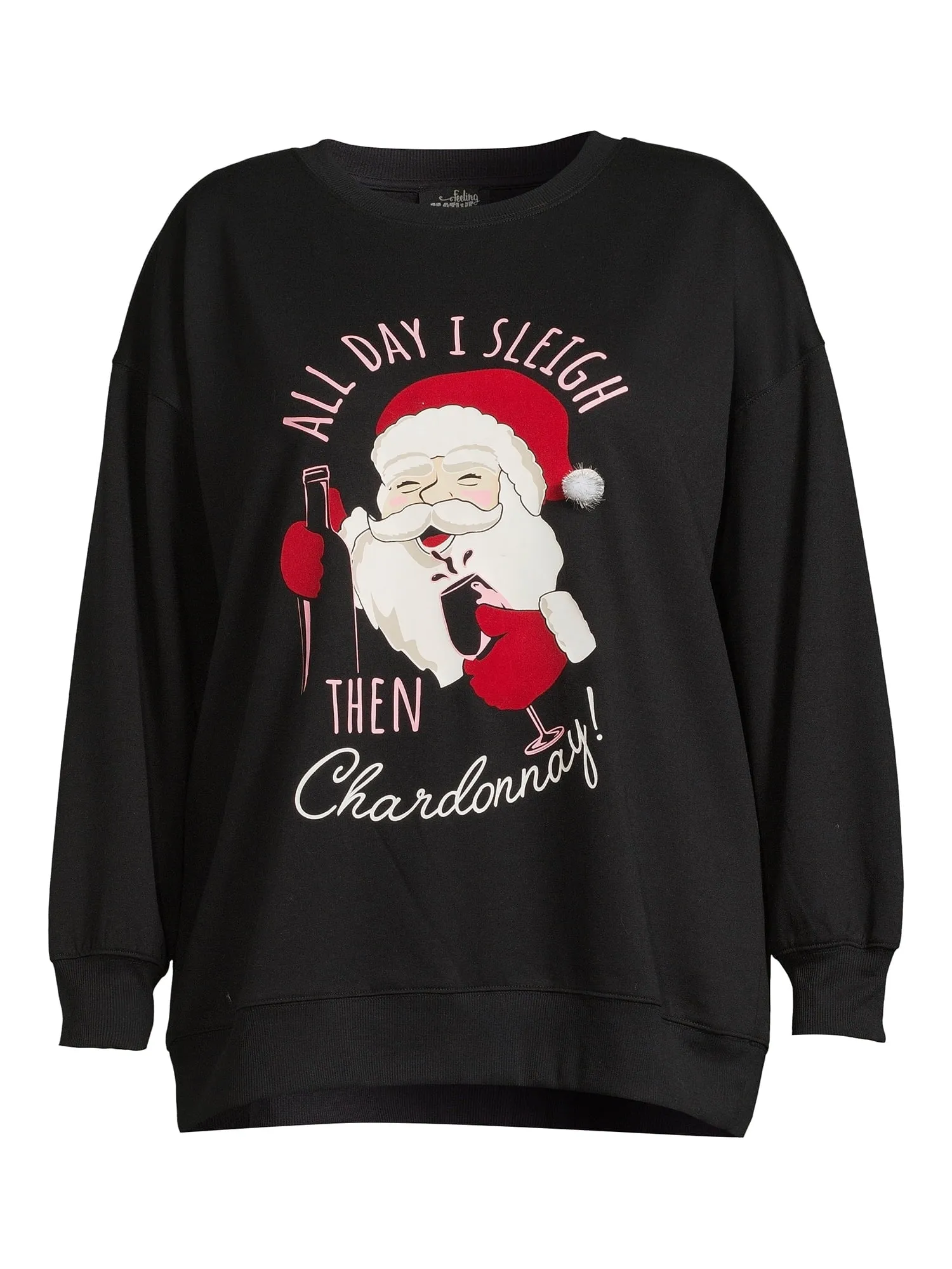 Christmas Women's Plus Size All Day Sleigh Graphic Sweatshirt from Feeling Festive
