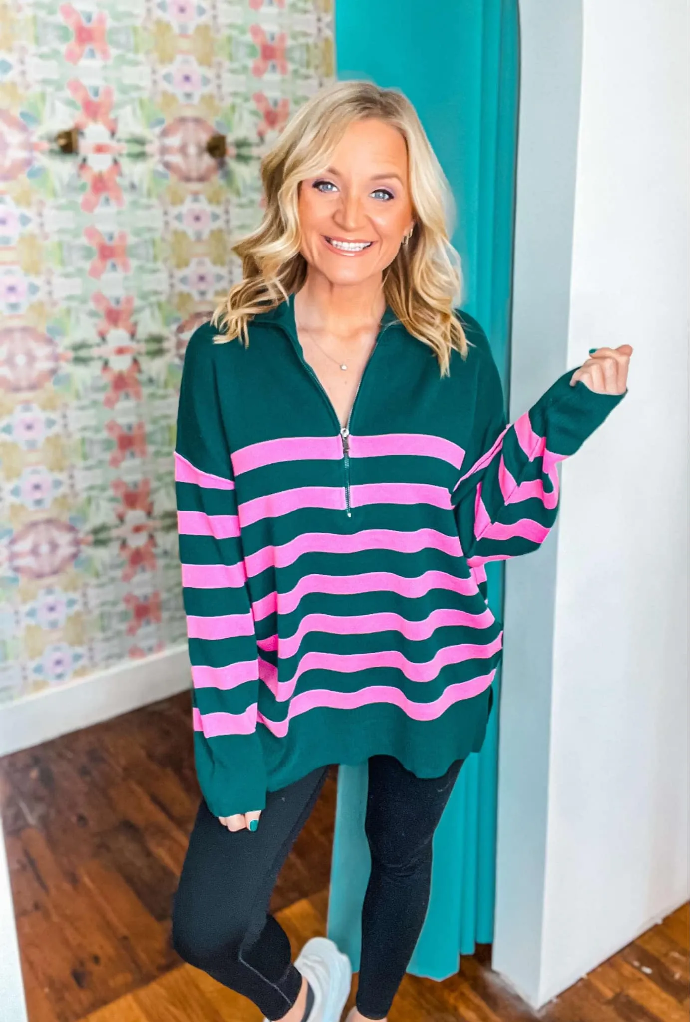 Come a Little Closer Zip Up Sweater (was 54.90)