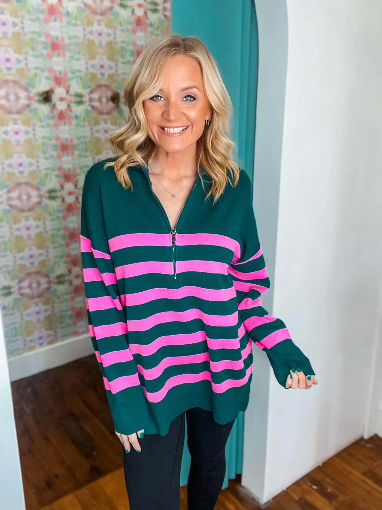 Come a Little Closer Zip Up Sweater (was 54.90)