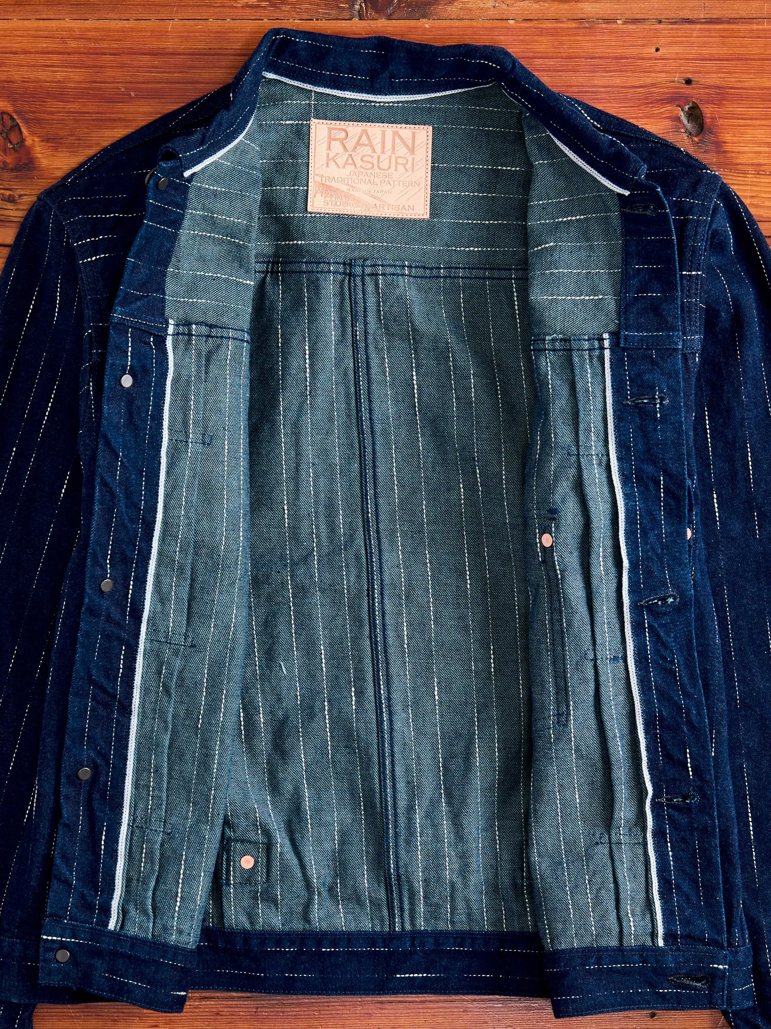 D4589 "Rain Kasuri" 14oz Selvedge Type-2 Jacket in Indigo
