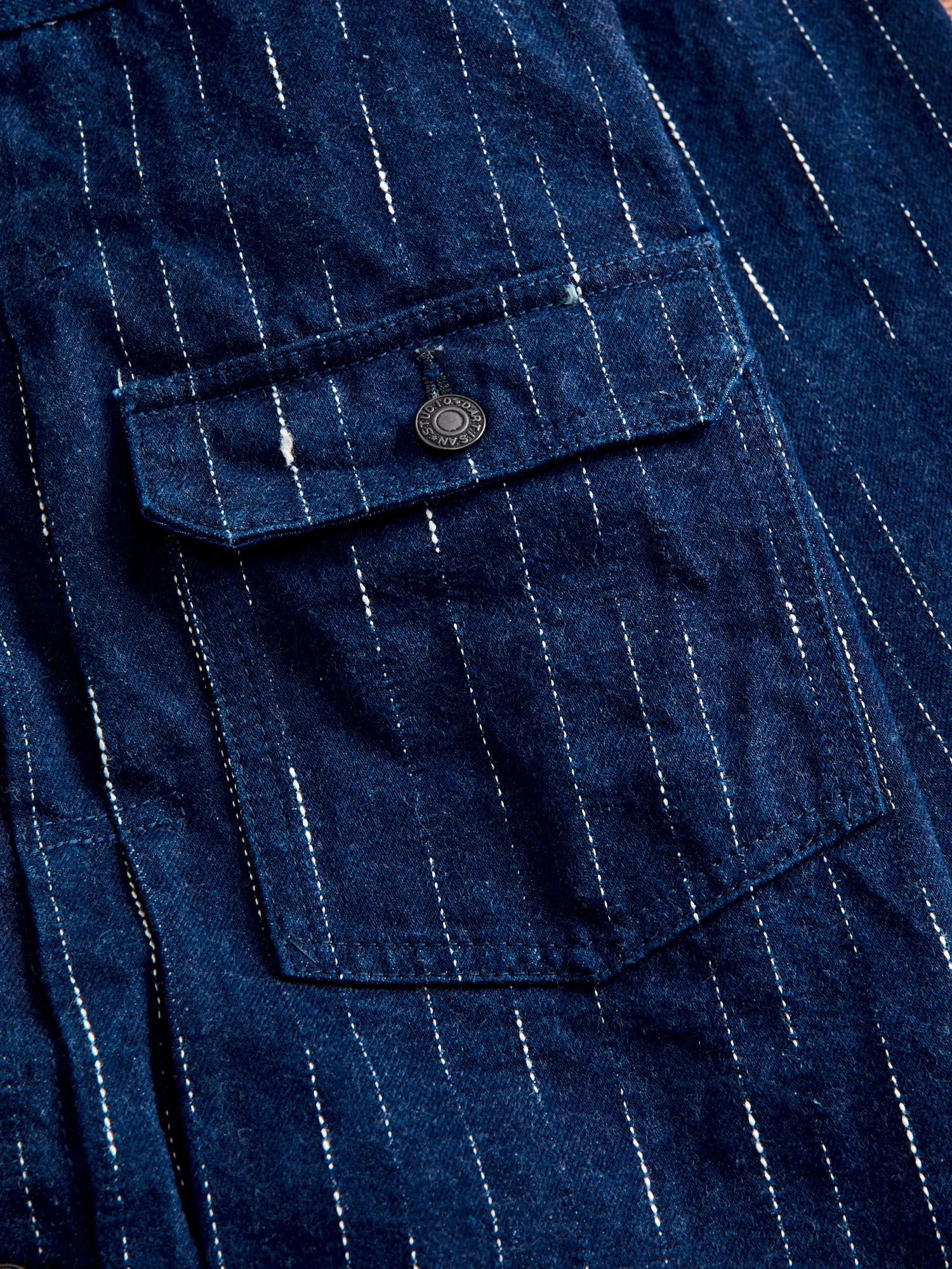 D4589 "Rain Kasuri" 14oz Selvedge Type-2 Jacket in Indigo
