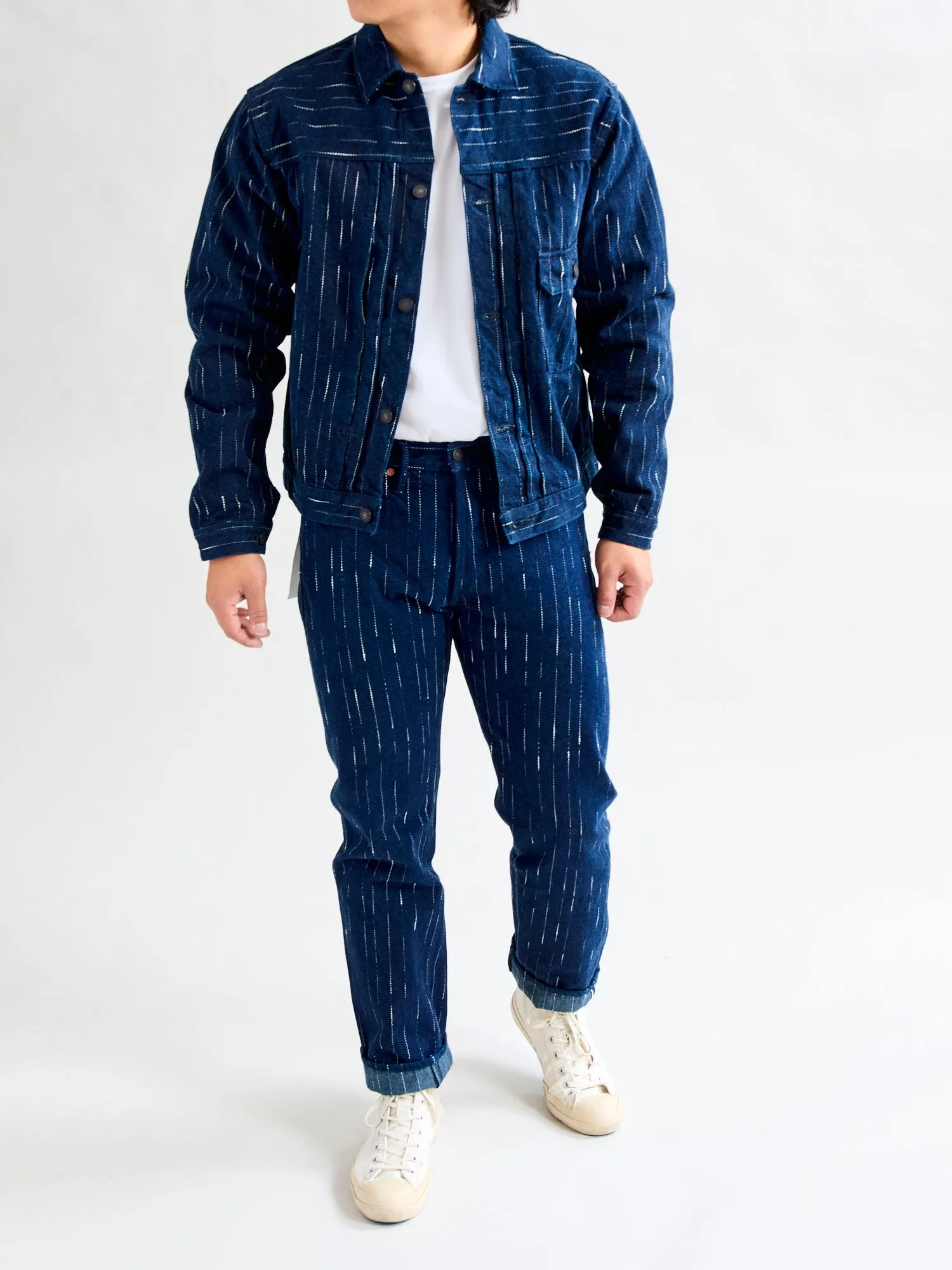 D4589 "Rain Kasuri" 14oz Selvedge Type-2 Jacket in Indigo