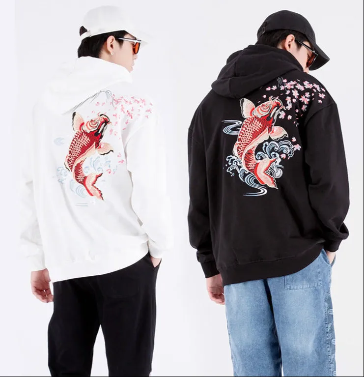 Embroidered Koi Hoodie - AXIS16