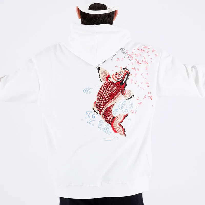 Embroidered Koi Hoodie - AXIS16