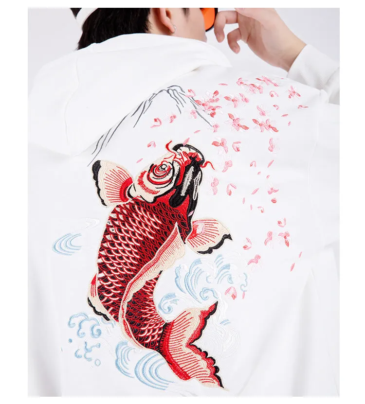 Embroidered Koi Hoodie - AXIS16