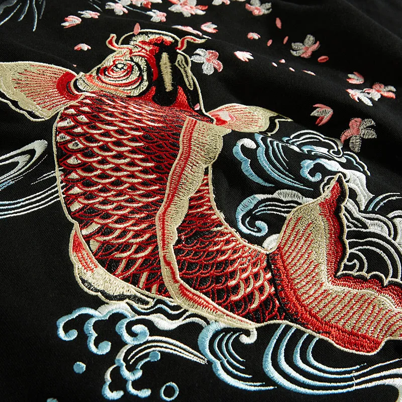 Embroidered Koi Hoodie - AXIS16