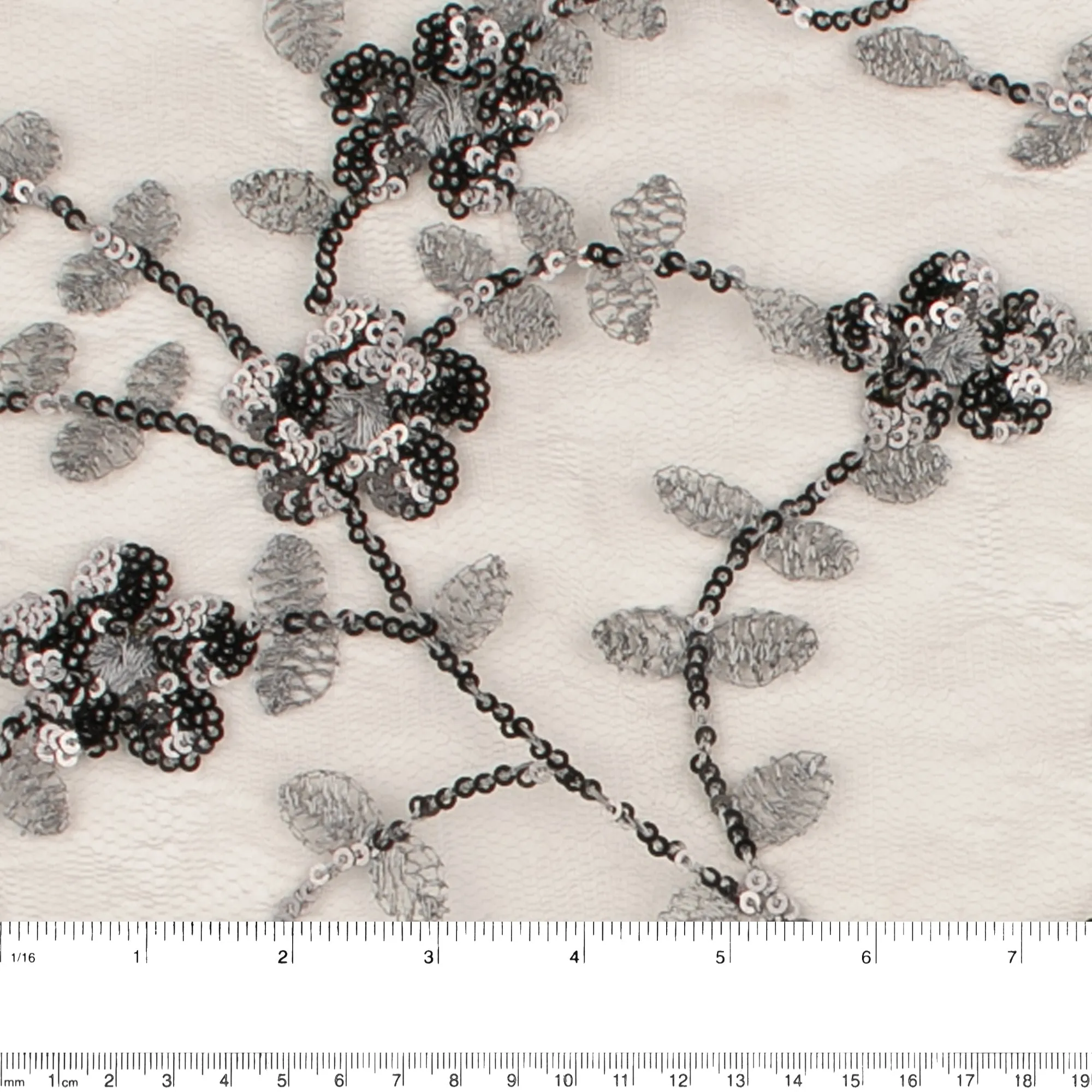 Embroidered Tulle With Sequins - SPLENDID - Grey