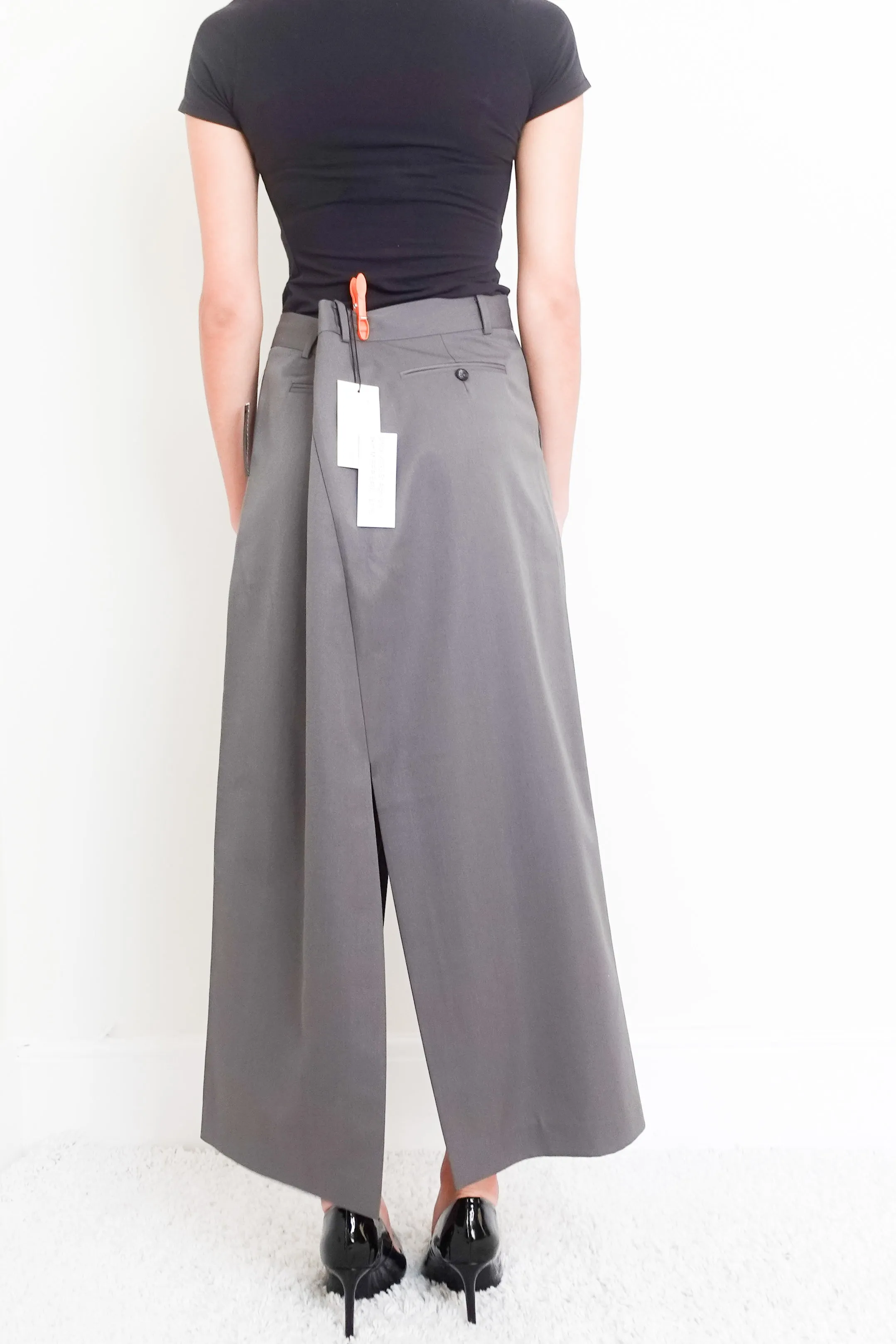 Grey midi slit skirt RRP £450