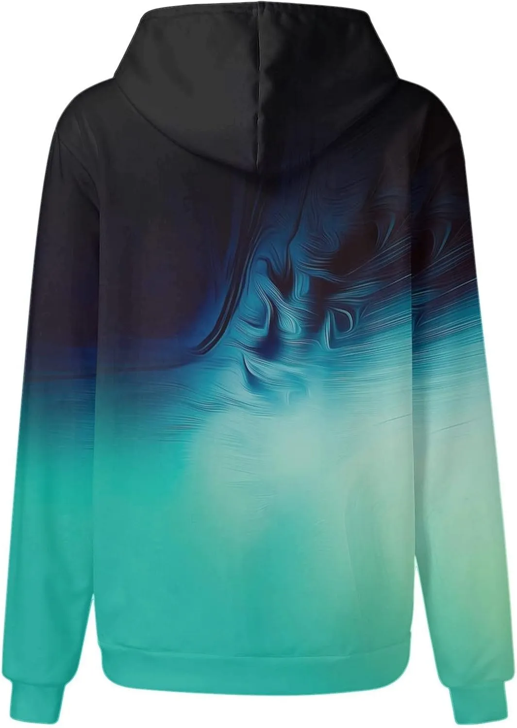Hoodies for Women Casual Oversized Drawstring Thick Pullover Sweatshirt Hooded Fall Fashion 2024 Gradient Hoodies