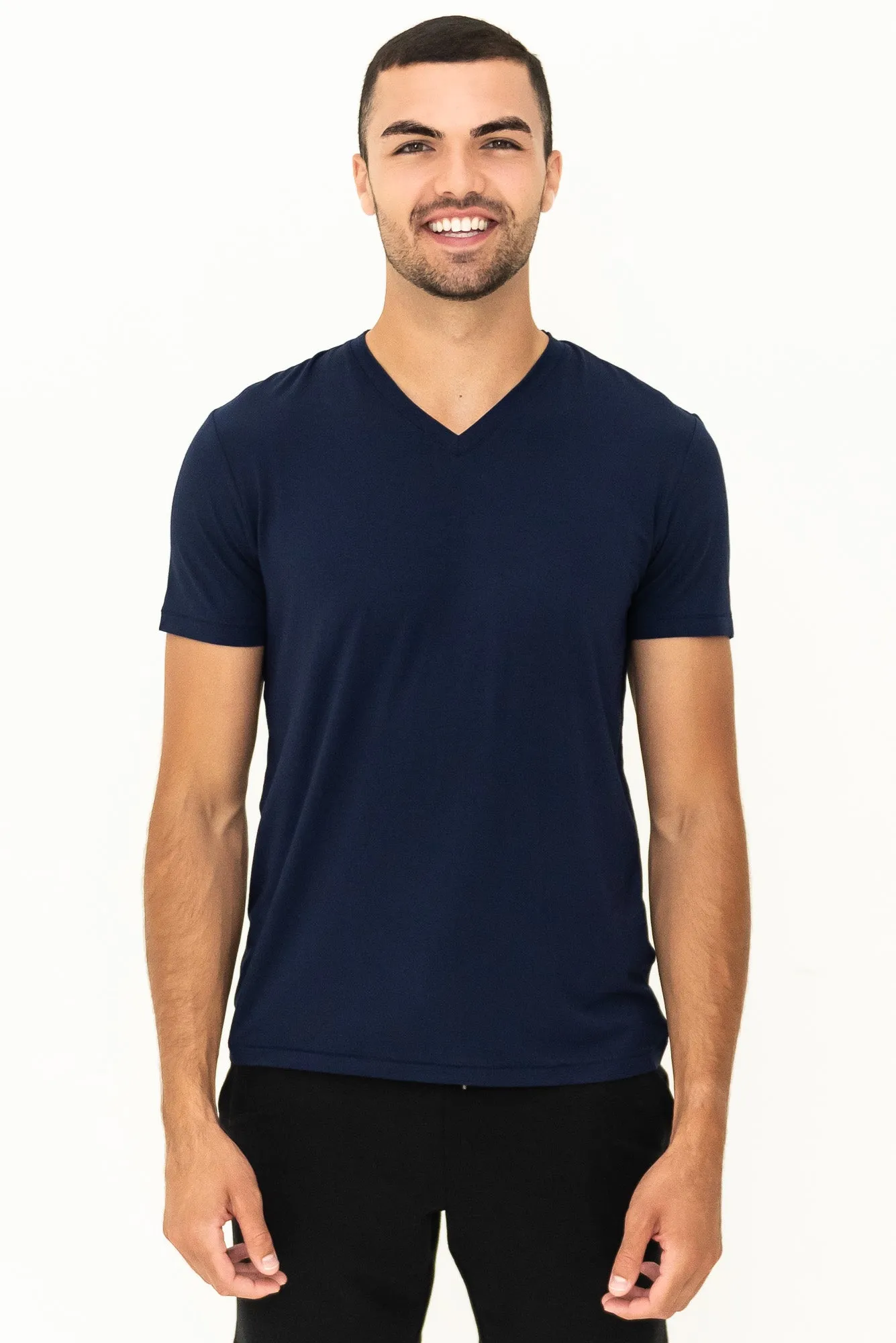 Huron V-Neck Bamboo Tee - Ink