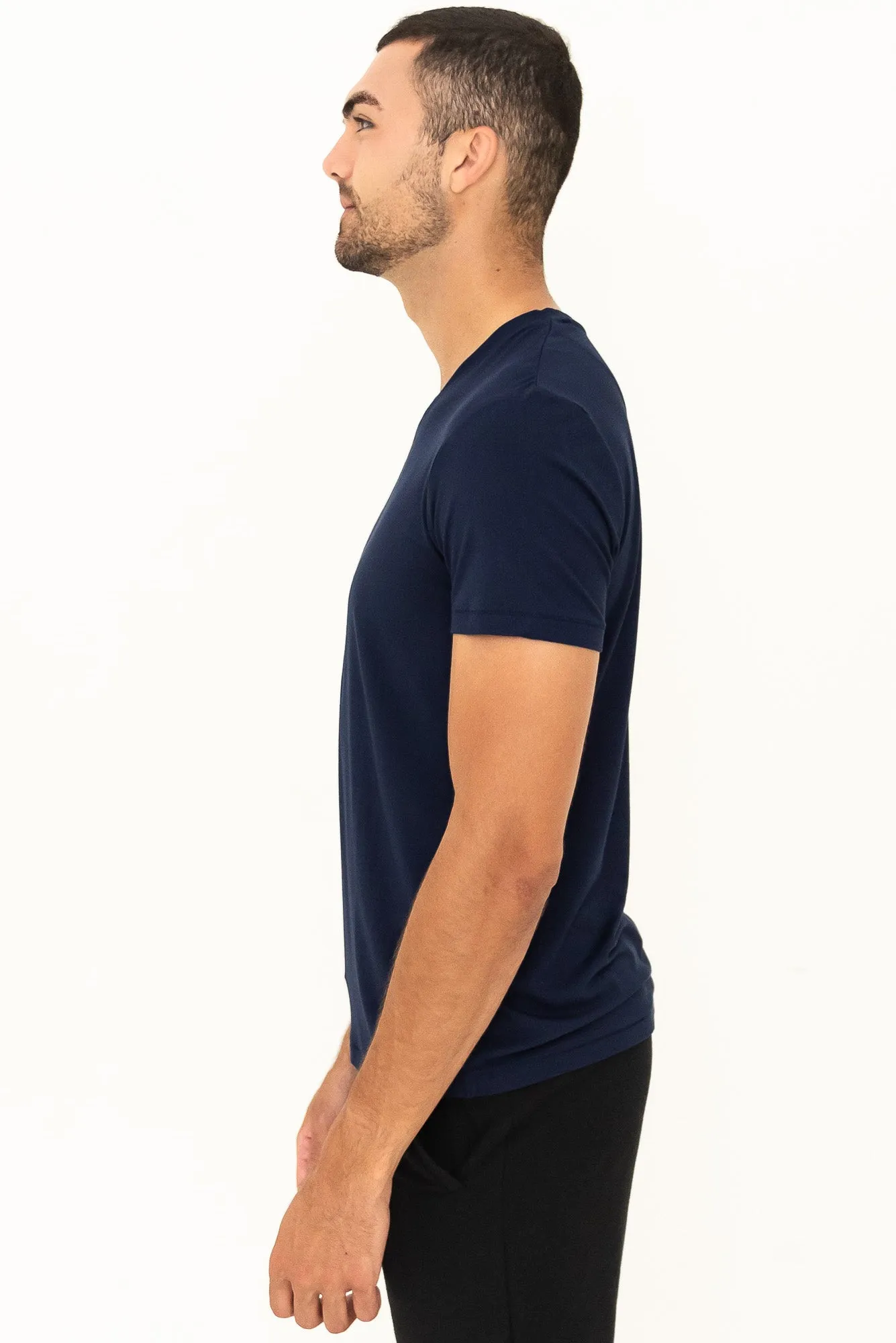 Huron V-Neck Bamboo Tee - Ink