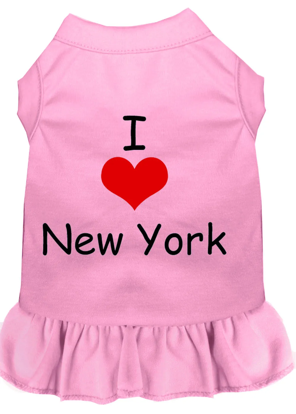 I Heart New York Screen Print Dress Light Pink Xs