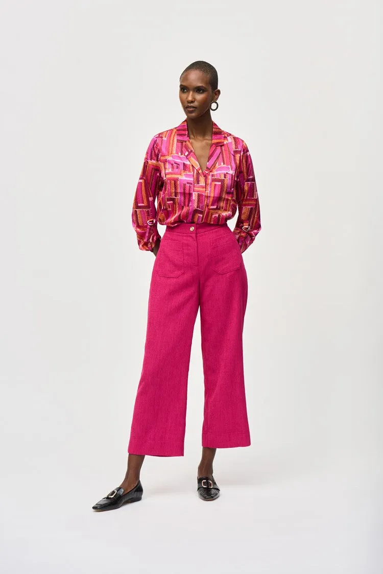 Joseph Ribkoff Satin Geometric Print Blouse