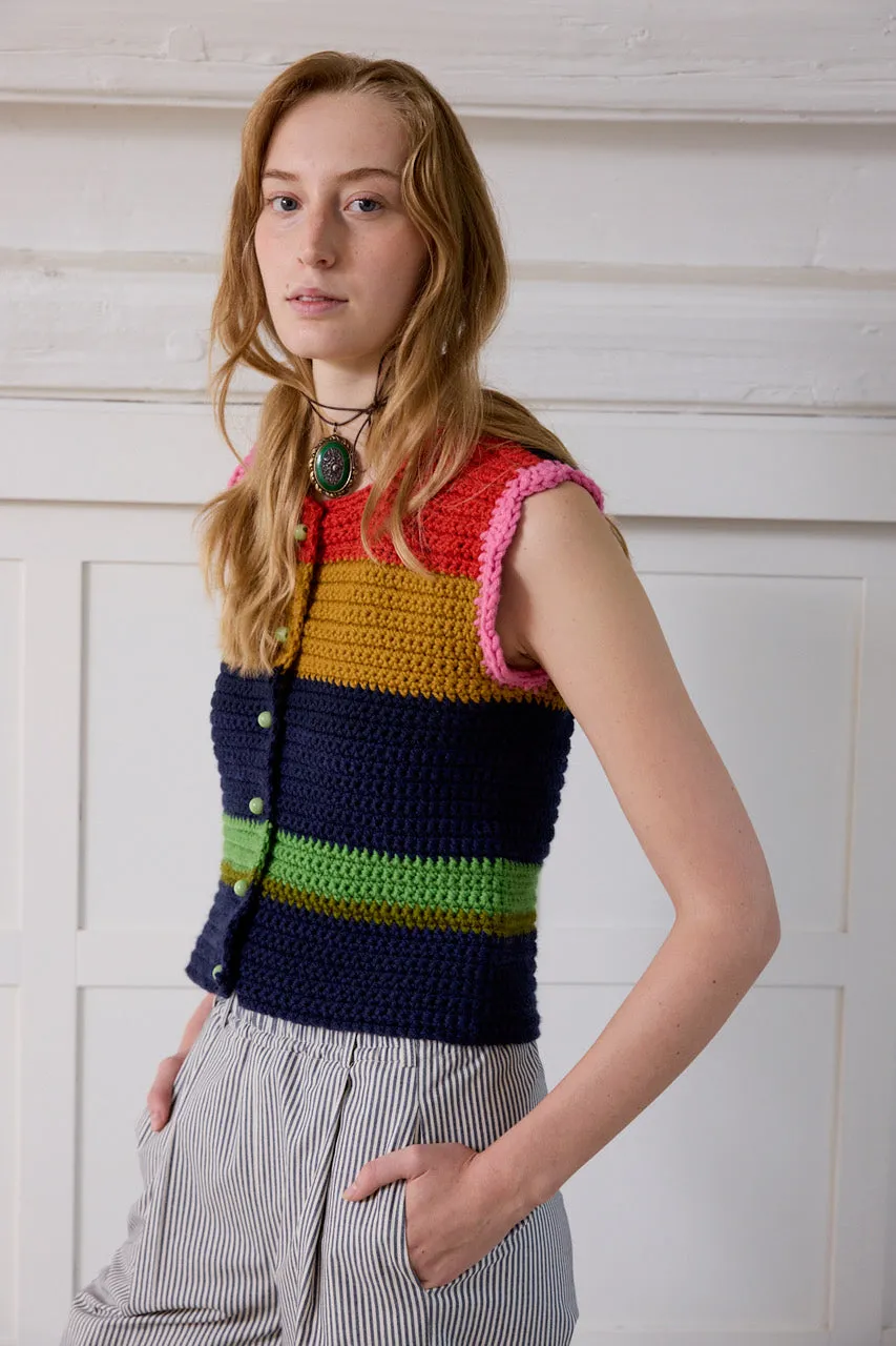 Knitwear No.102. Rainbow collar