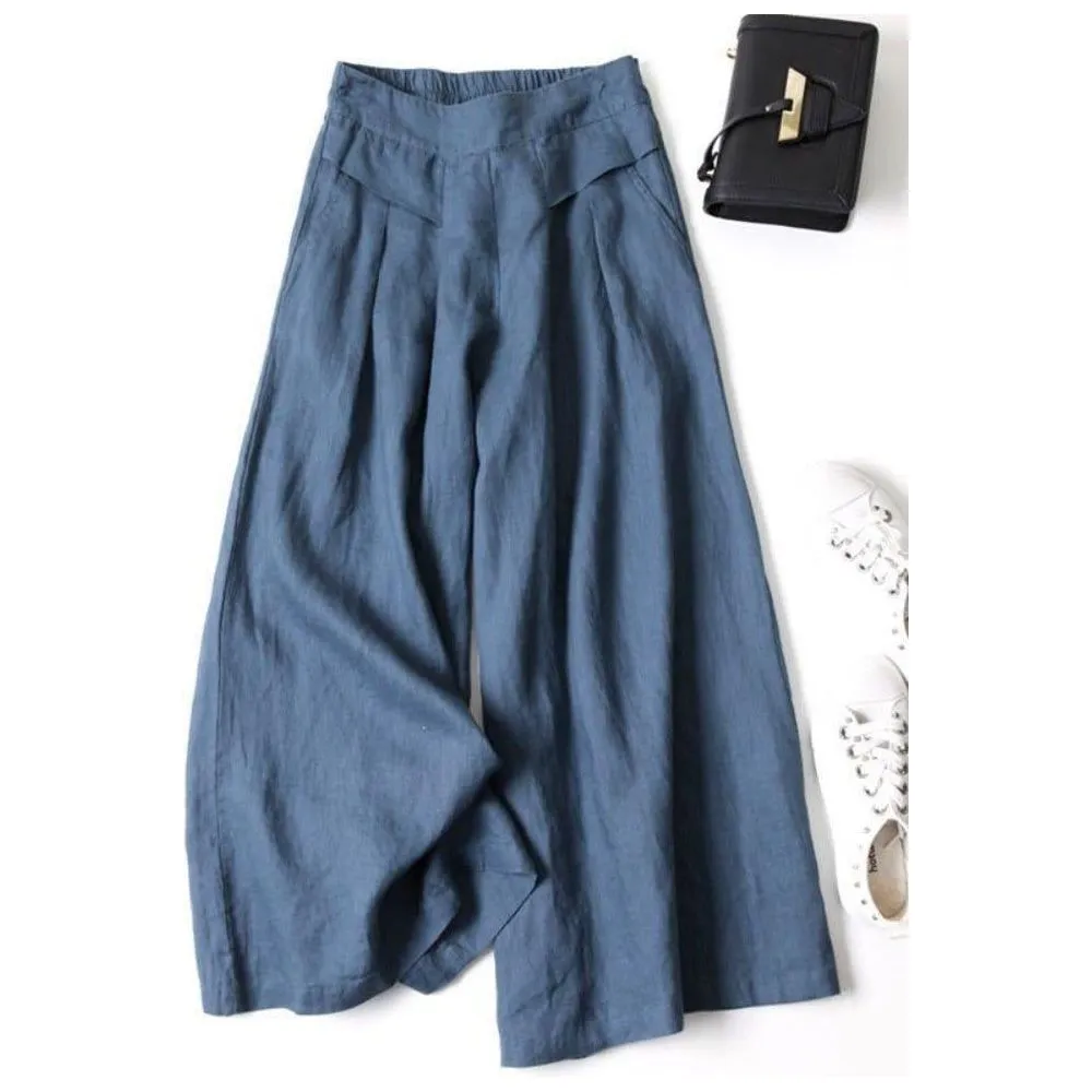 Linen Wide-leg Pants
