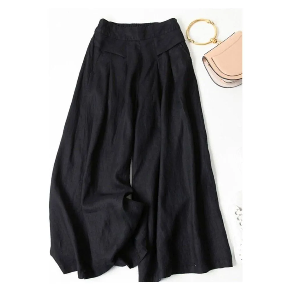 Linen Wide-leg Pants
