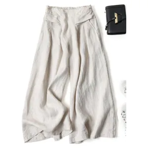 Linen Wide-leg Pants
