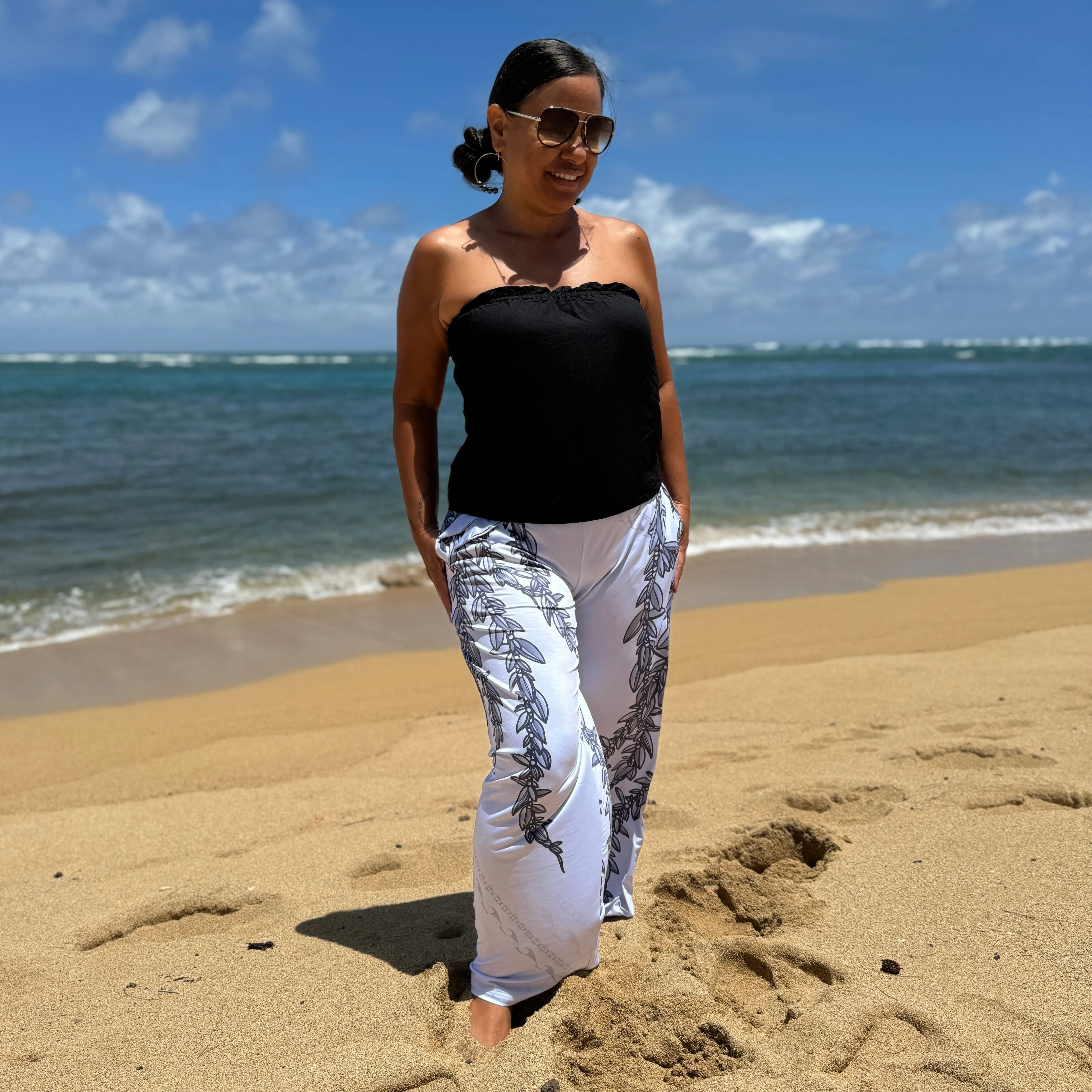MAILE WIDE LEG PANTS GREY