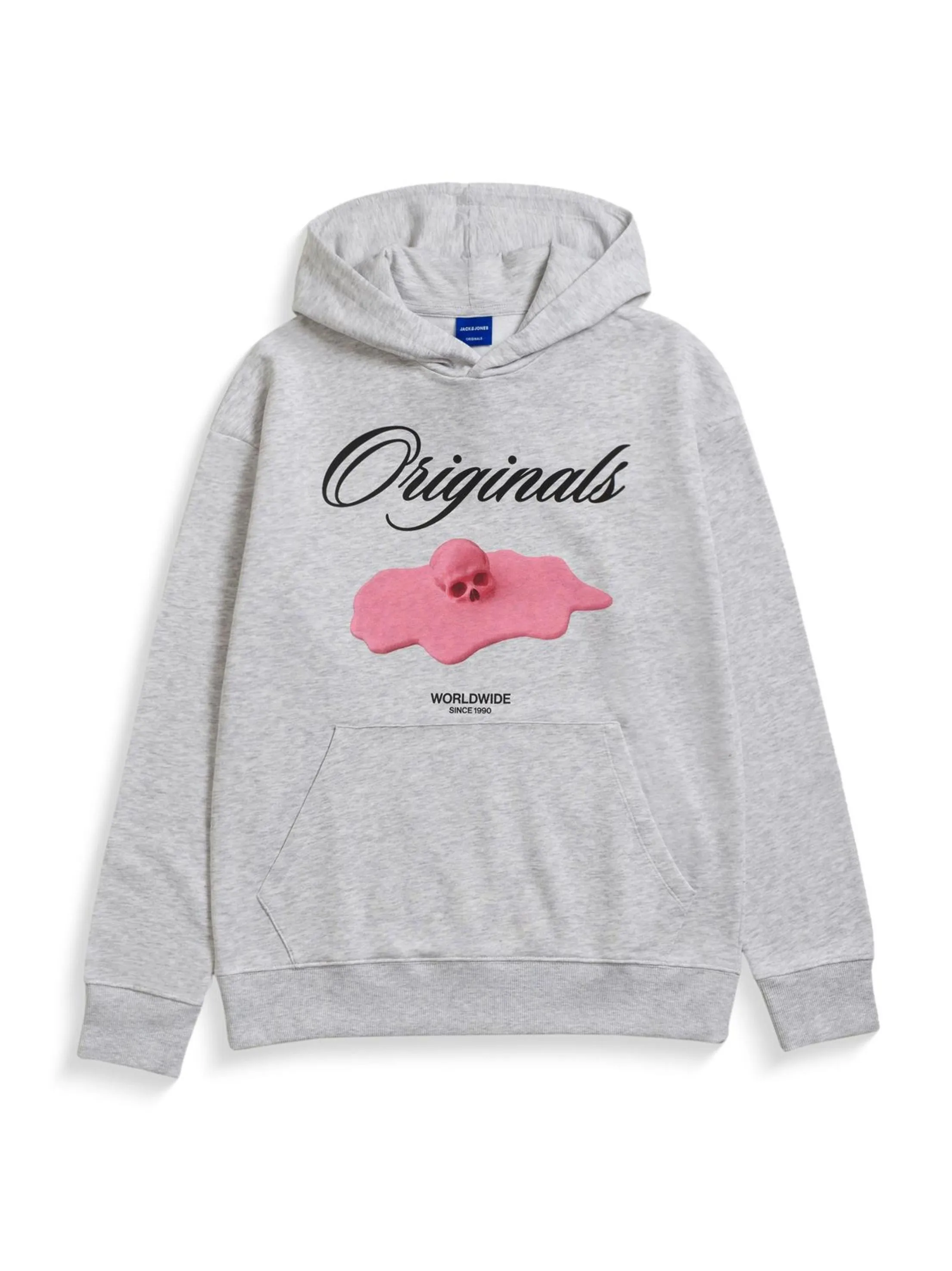 Men's Graphic Printed Hoodie,Light Grey