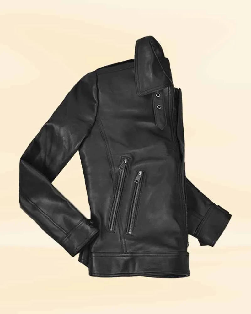 Midnight Black Blaze Leather Jacket