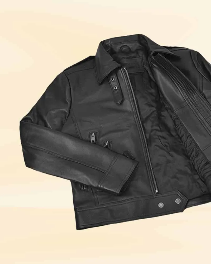 Midnight Black Blaze Leather Jacket