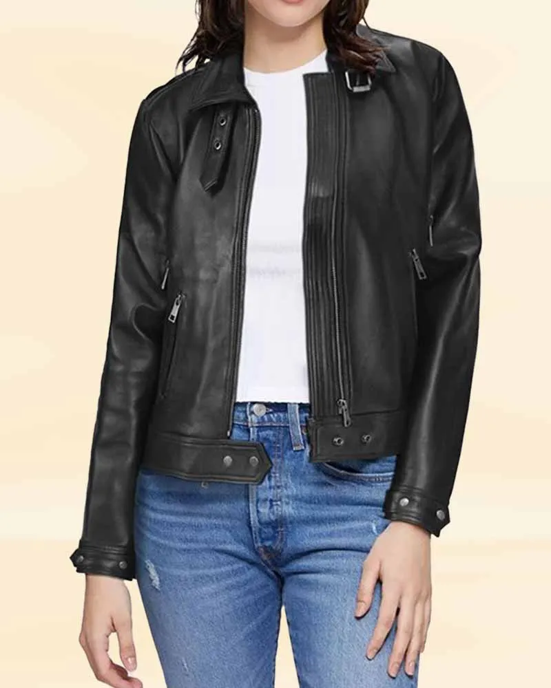 Midnight Black Blaze Leather Jacket