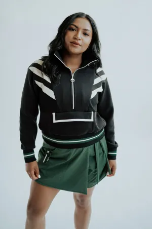 Monroe Half Zip Black