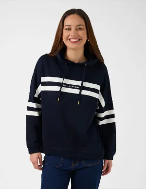 Newport Hoodie Banner Logo - Navy