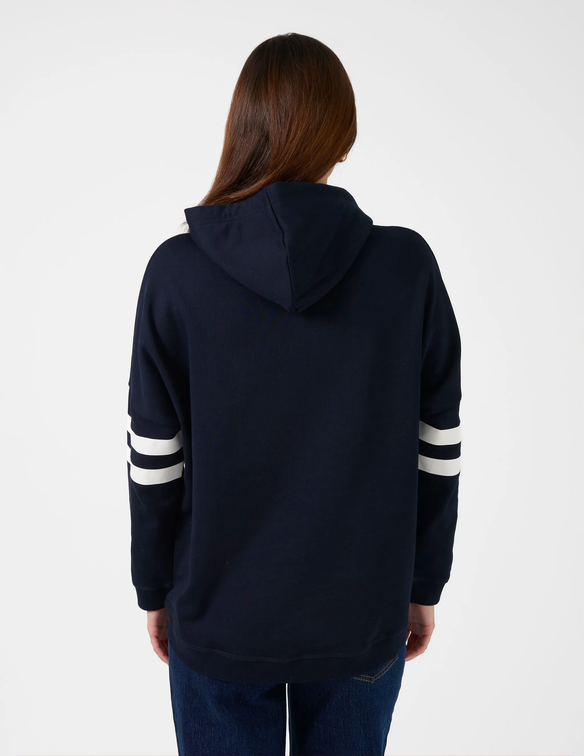 Newport Hoodie Banner Logo - Navy