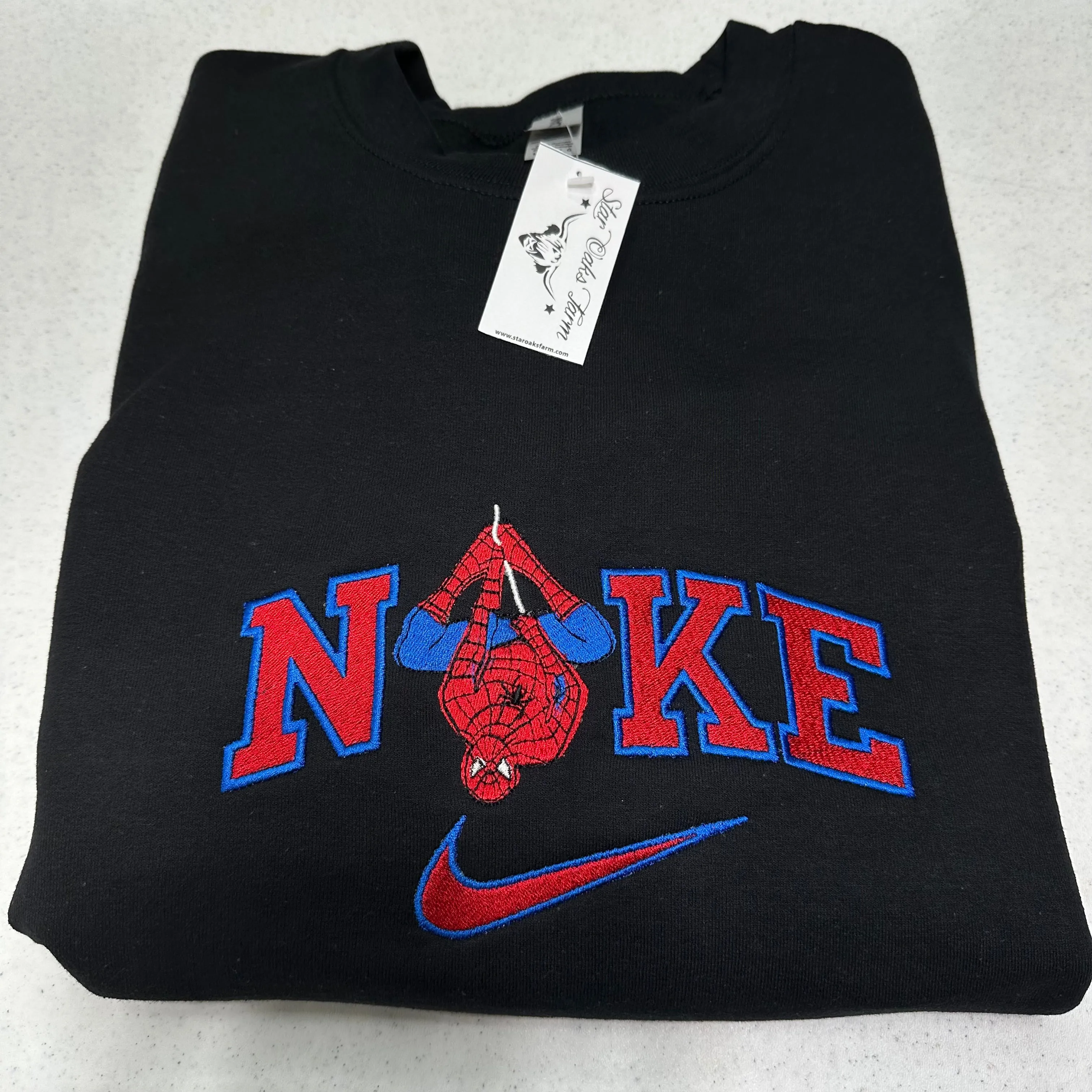 Nike Spiderman Embroidered Unisex Hoodie Hooded Sweatshirt