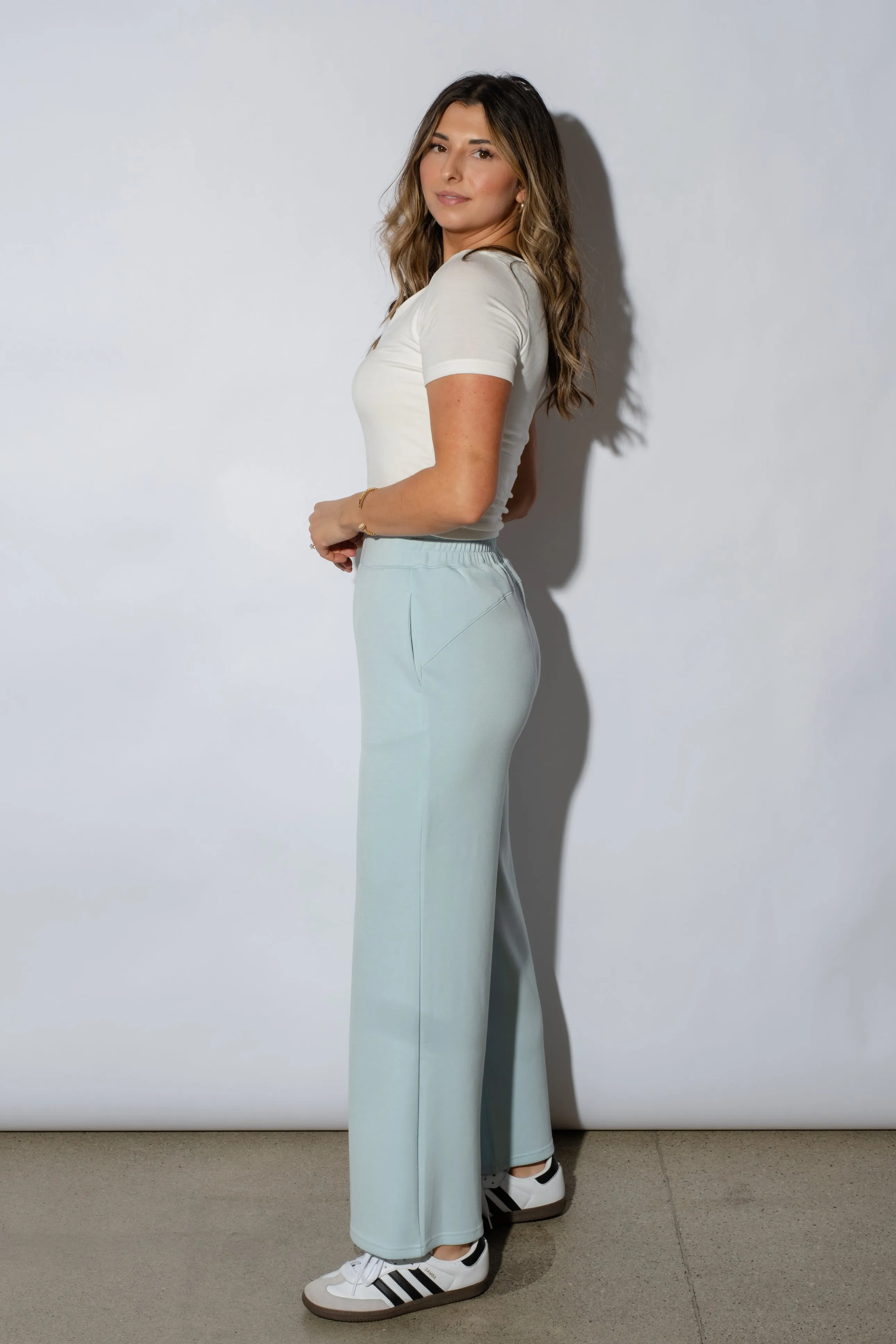 Ocean Blue Cloud Fleece Pants
