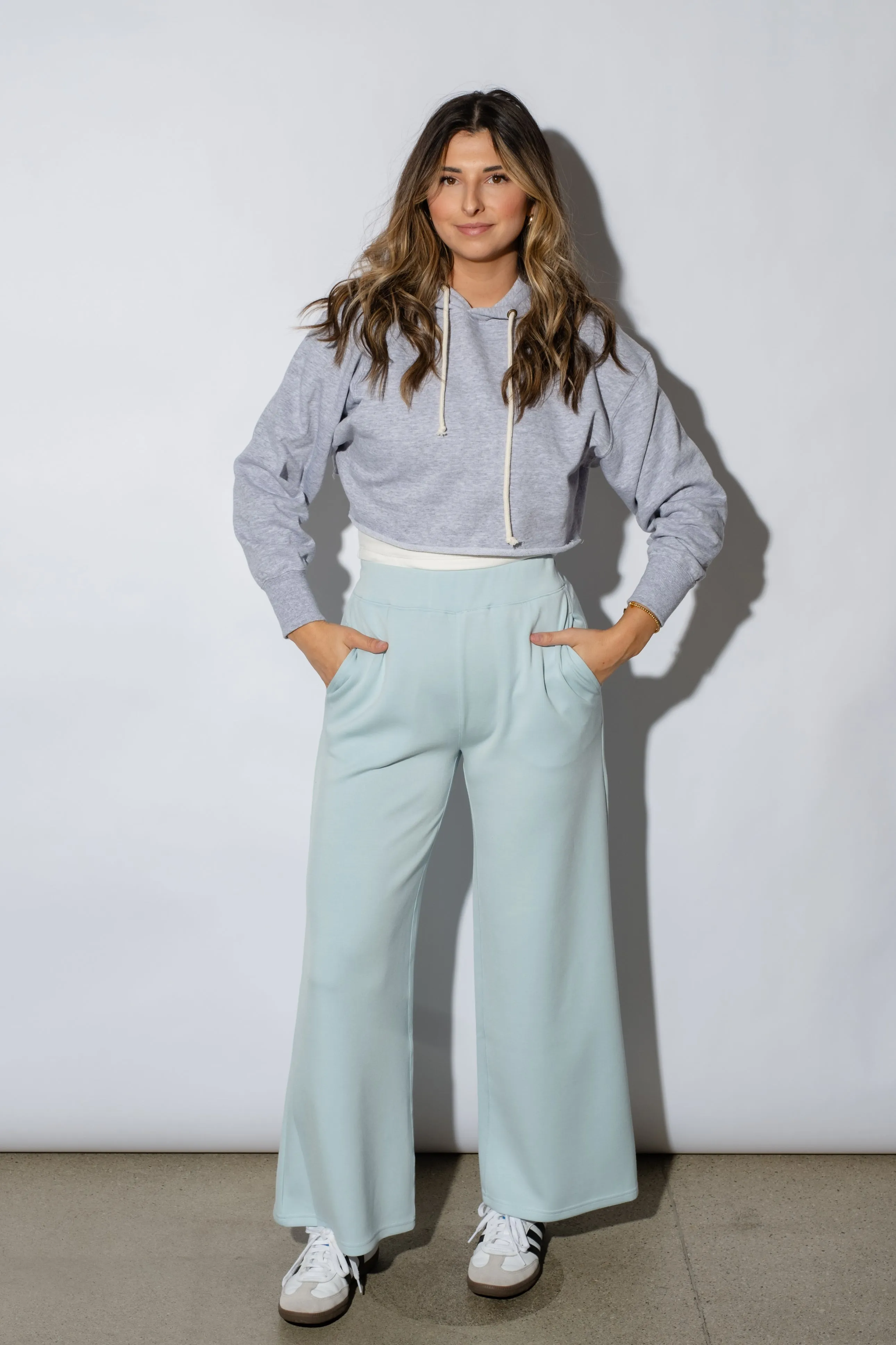 Ocean Blue Cloud Fleece Pants
