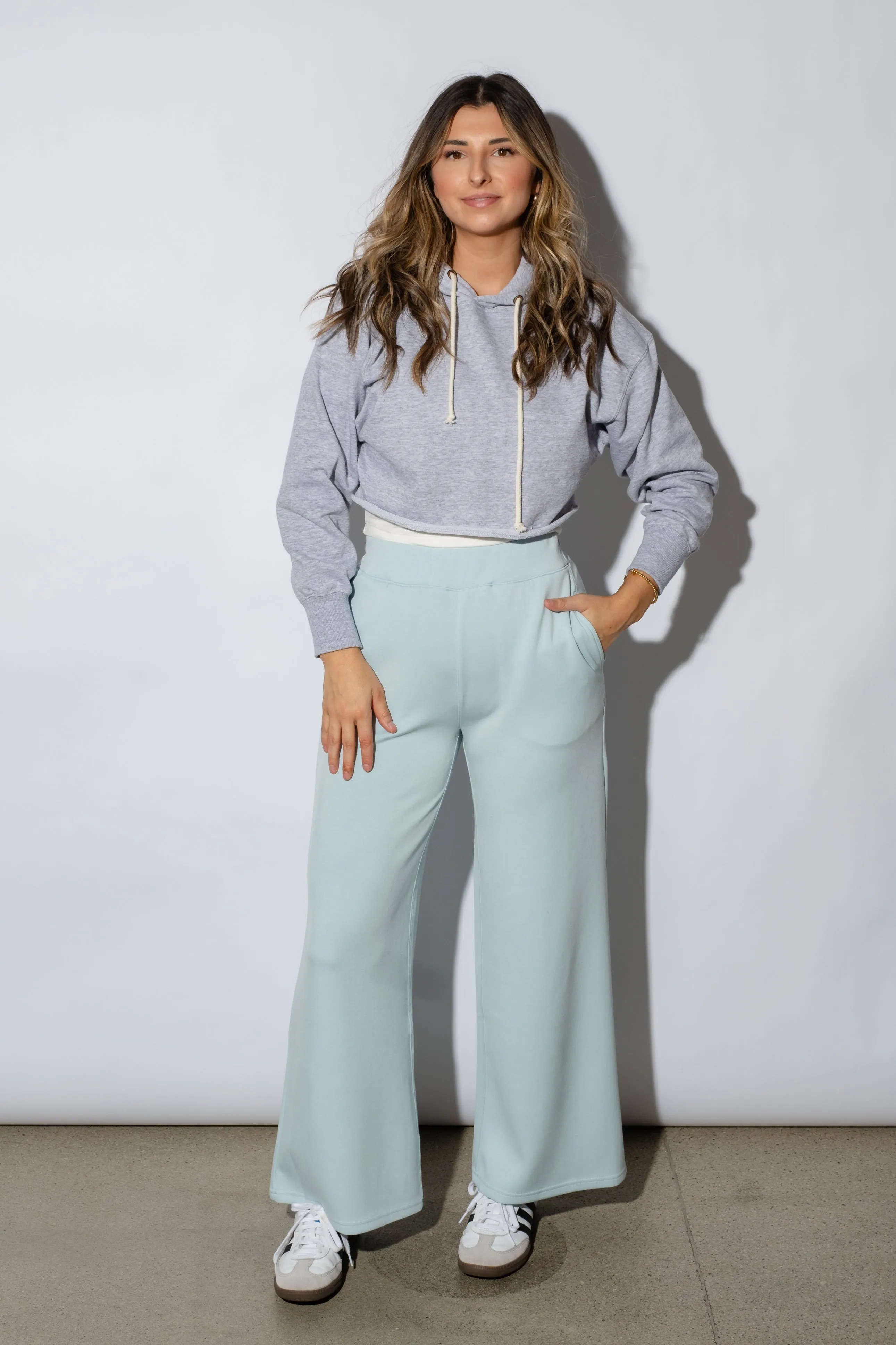 Ocean Blue Cloud Fleece Pants