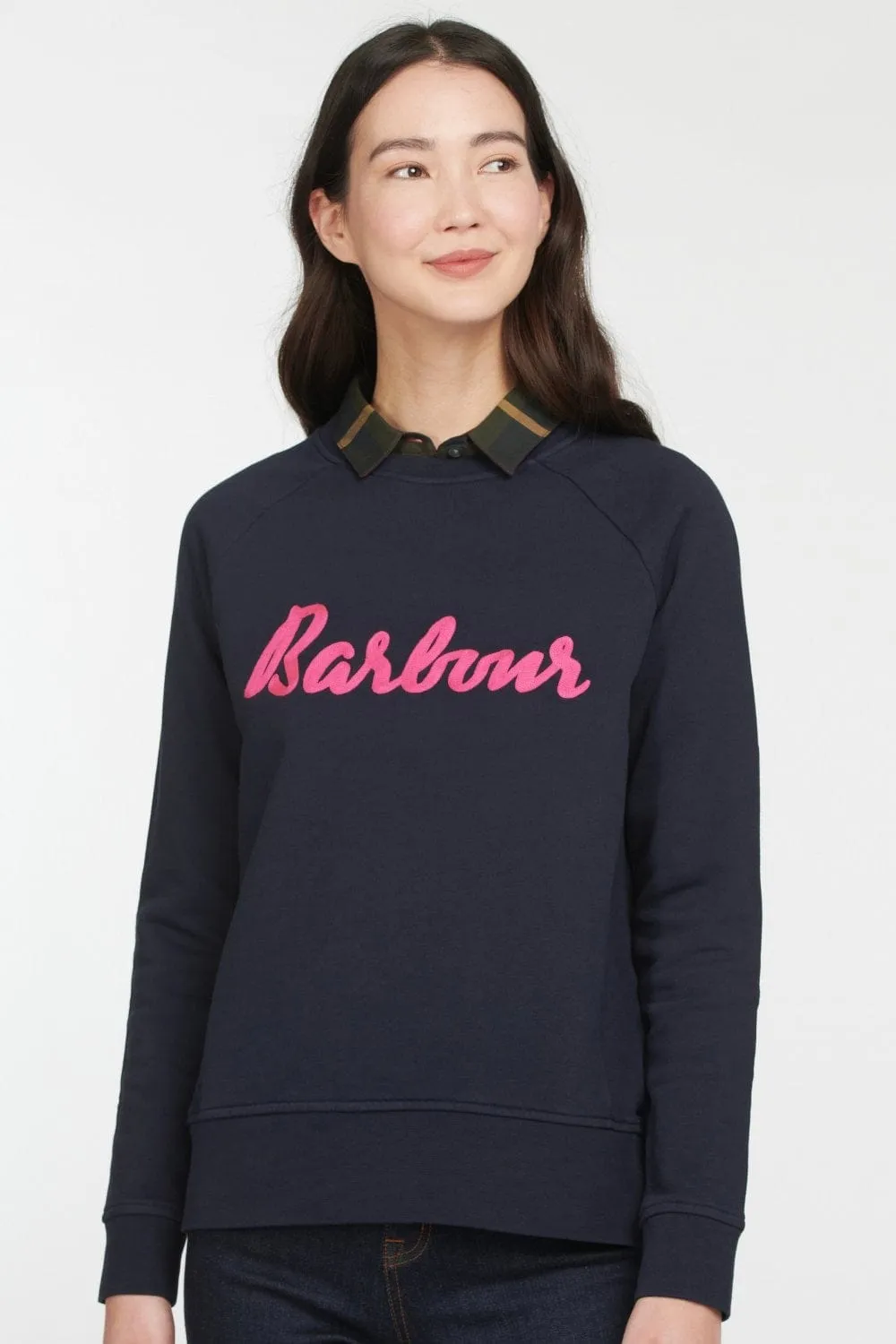 Otterburn Sweatshirt - Navy/Fuchsia