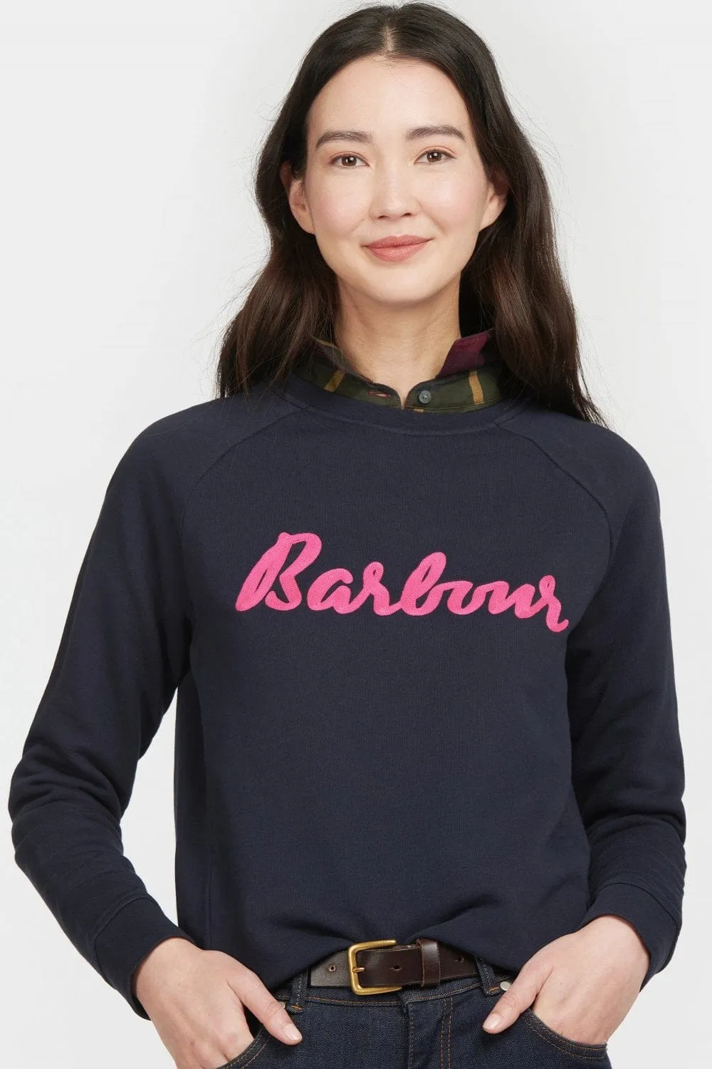 Otterburn Sweatshirt - Navy/Fuchsia