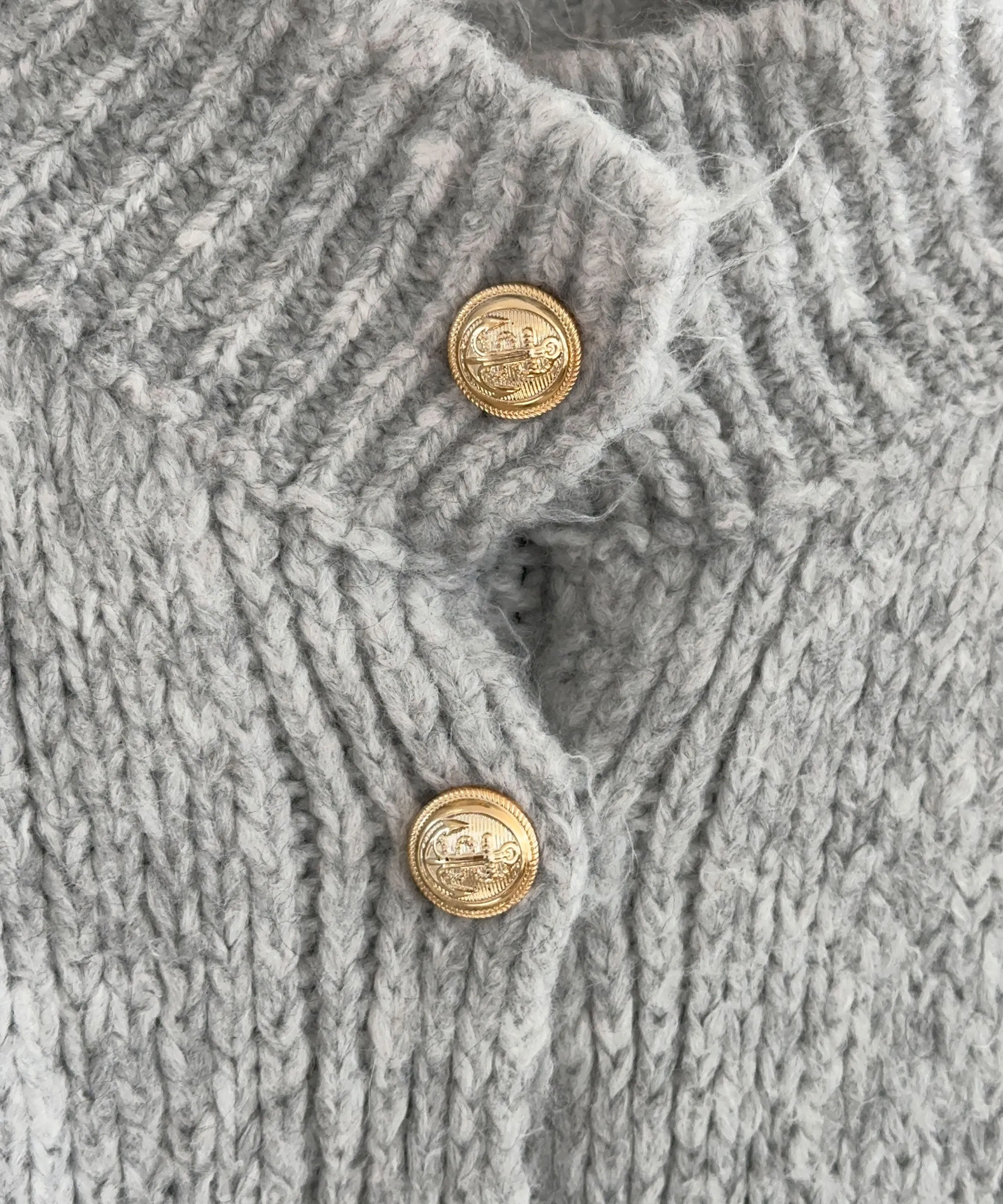 Oversize Strickjacke Jalsien Grau