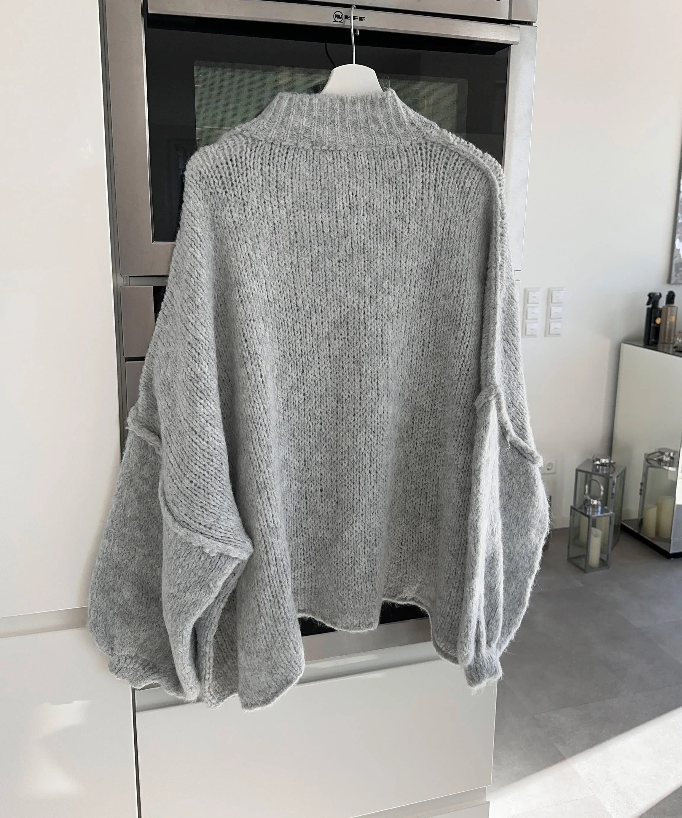 Oversize Strickjacke Jalsien Grau
