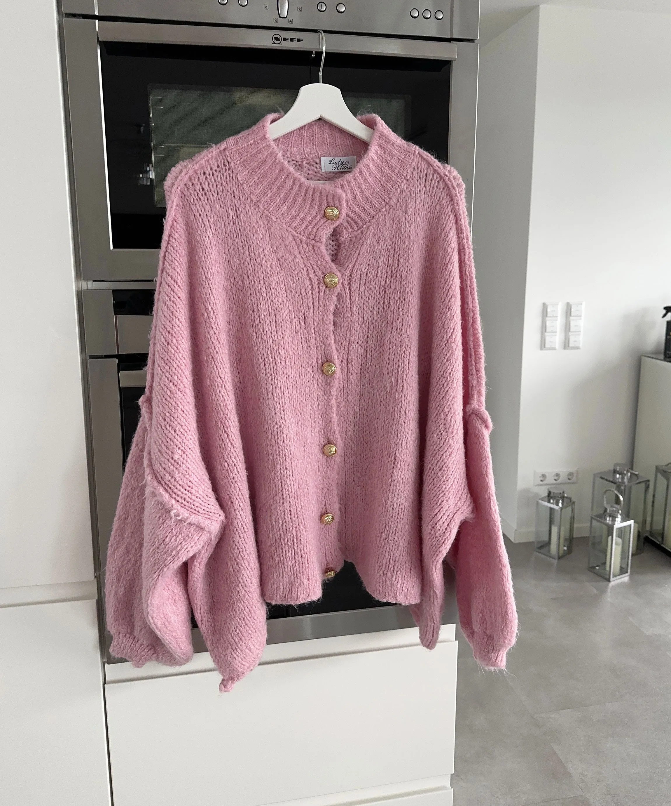 Oversize Strickjacke Jalsien Rosa