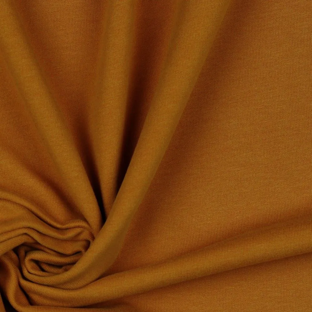 Peach Soft GOTS Organic Cotton Sweat-shirting in Copper