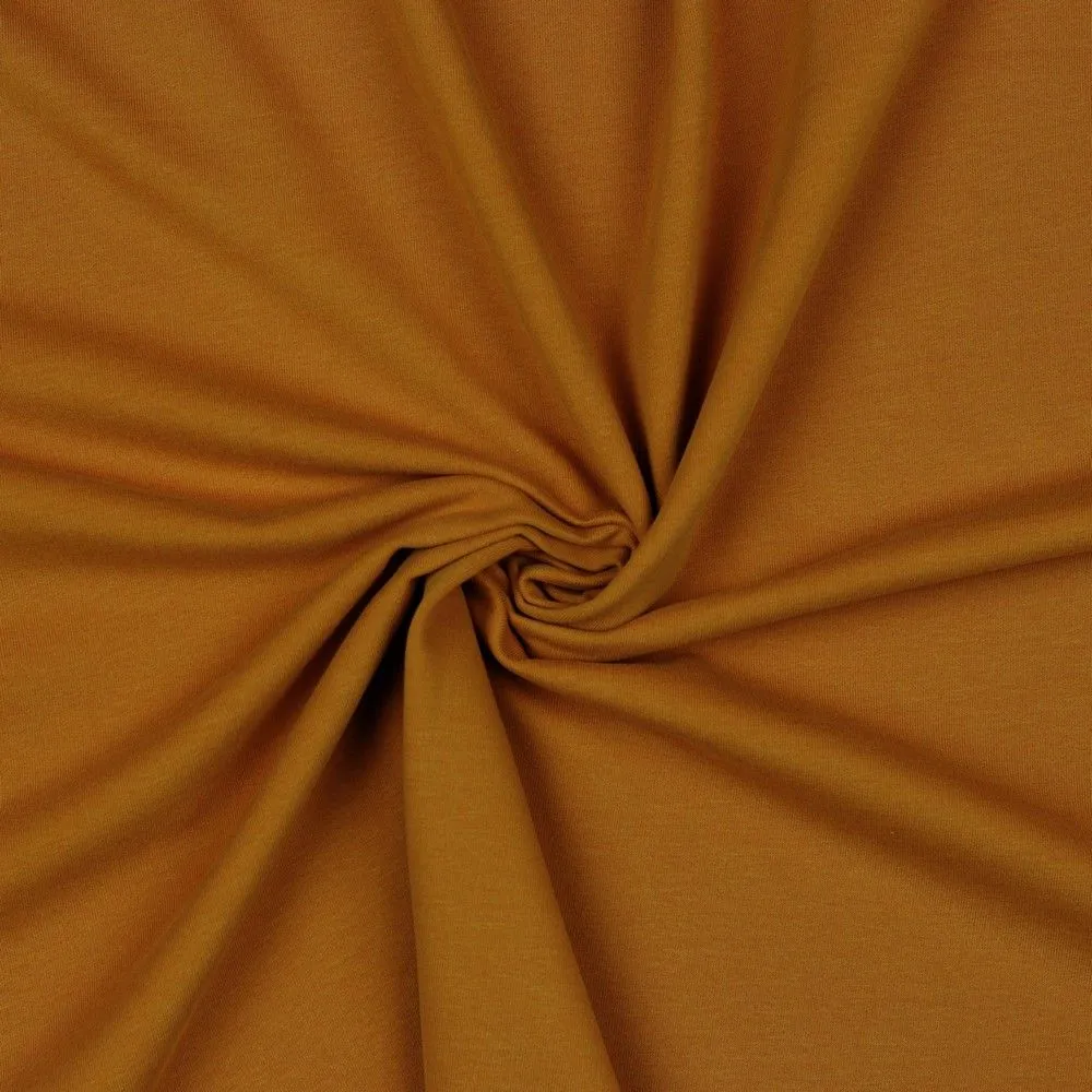Peach Soft GOTS Organic Cotton Sweat-shirting in Copper