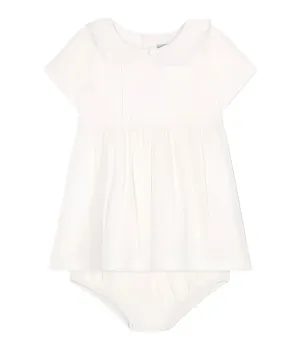 Petit Bateau infant girl collared dress with bloomers