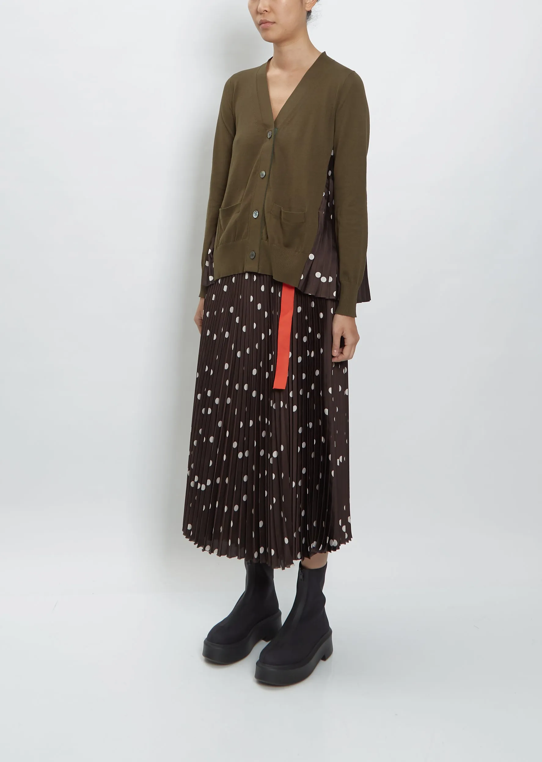Polka Dots Knit Cardigan