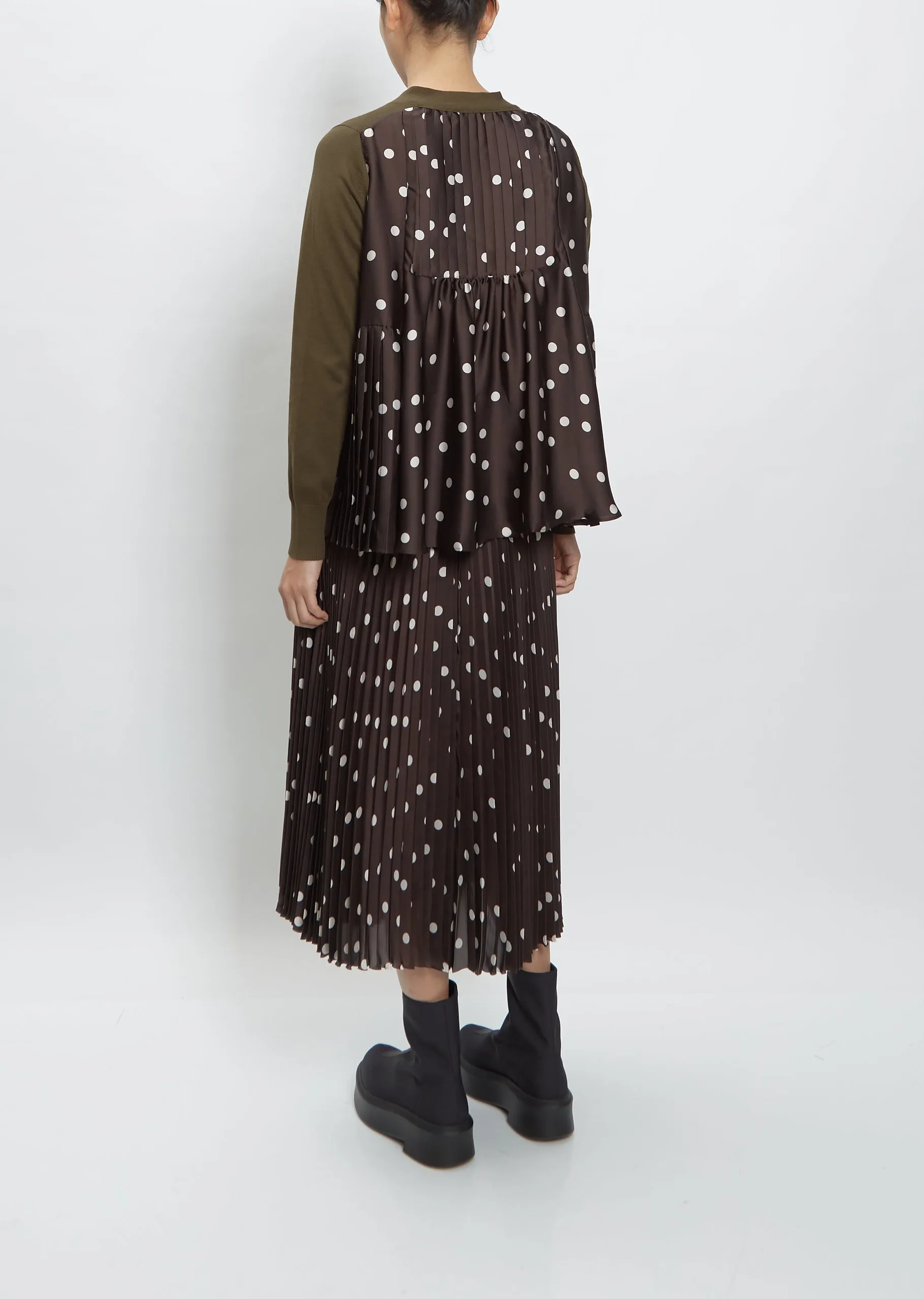 Polka Dots Knit Cardigan